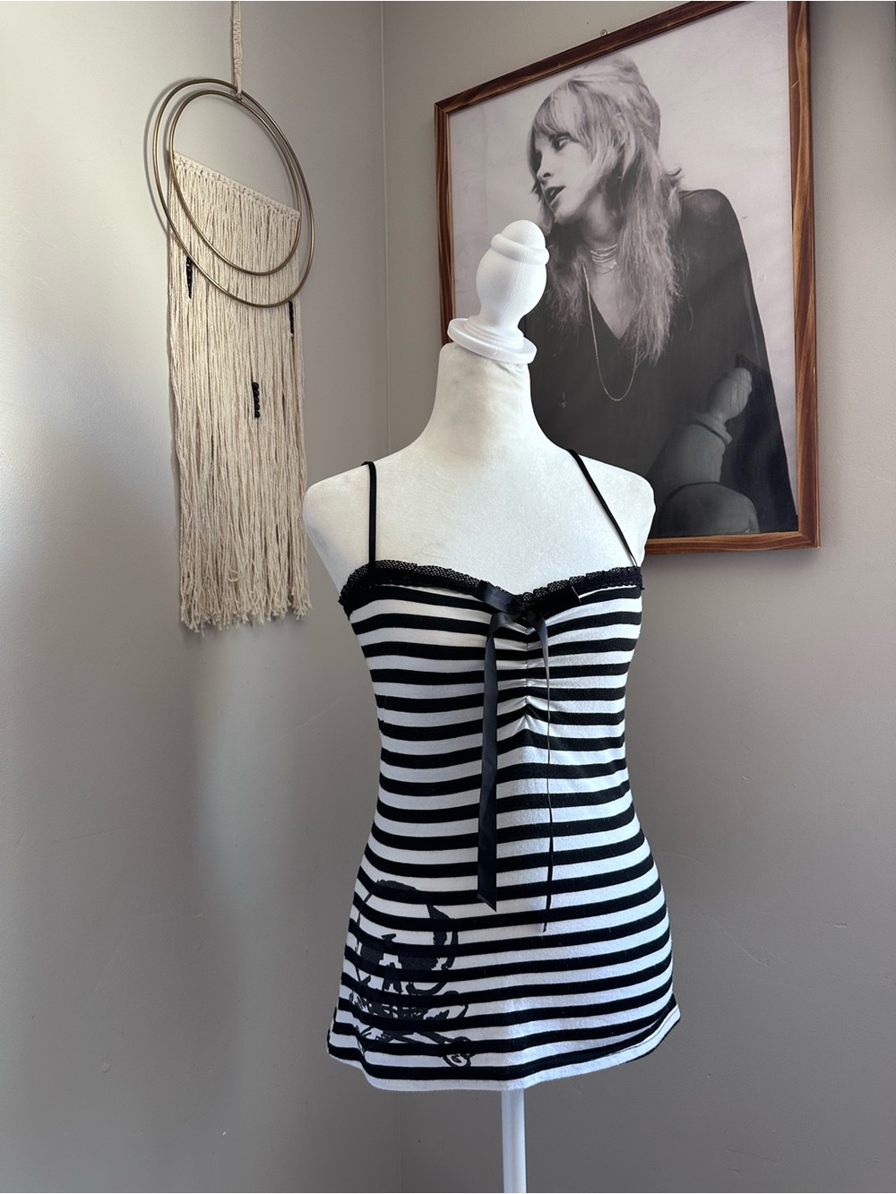 Jessica Louise Avril Striped Skull Tank y2k - Picture 4 of 11